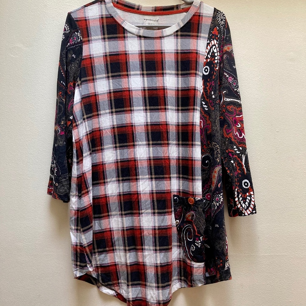 Westbound Plaid Top